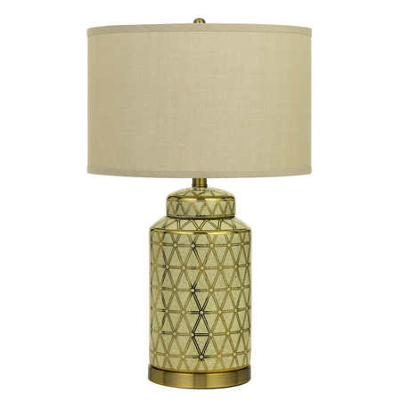 CAL LIGHTING 24.5 Height Ceramic Table Lamp In Antique Gold Finish" BO-2885TB-2